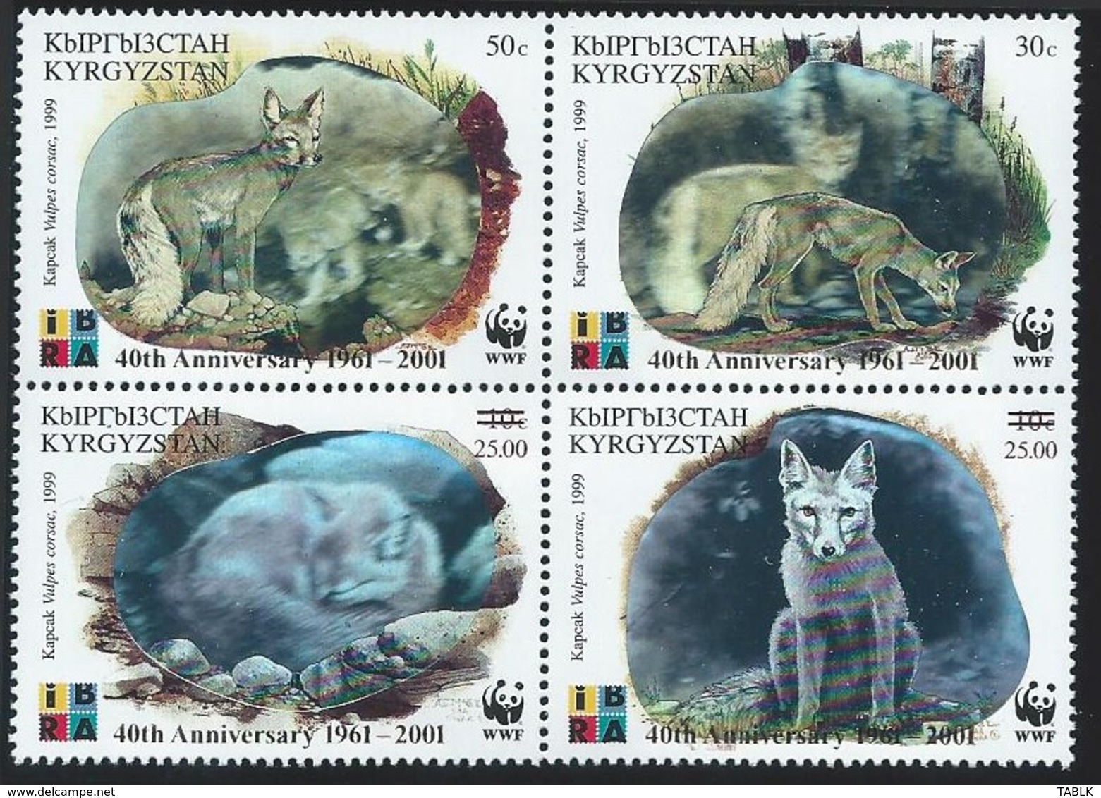 WWF- AZIE - KYRGYZSTAN - 40TH ANNIVERSARY - THEMA DIEREN - WILD LIFE - ANIMALS - FOX - Kirghizstan