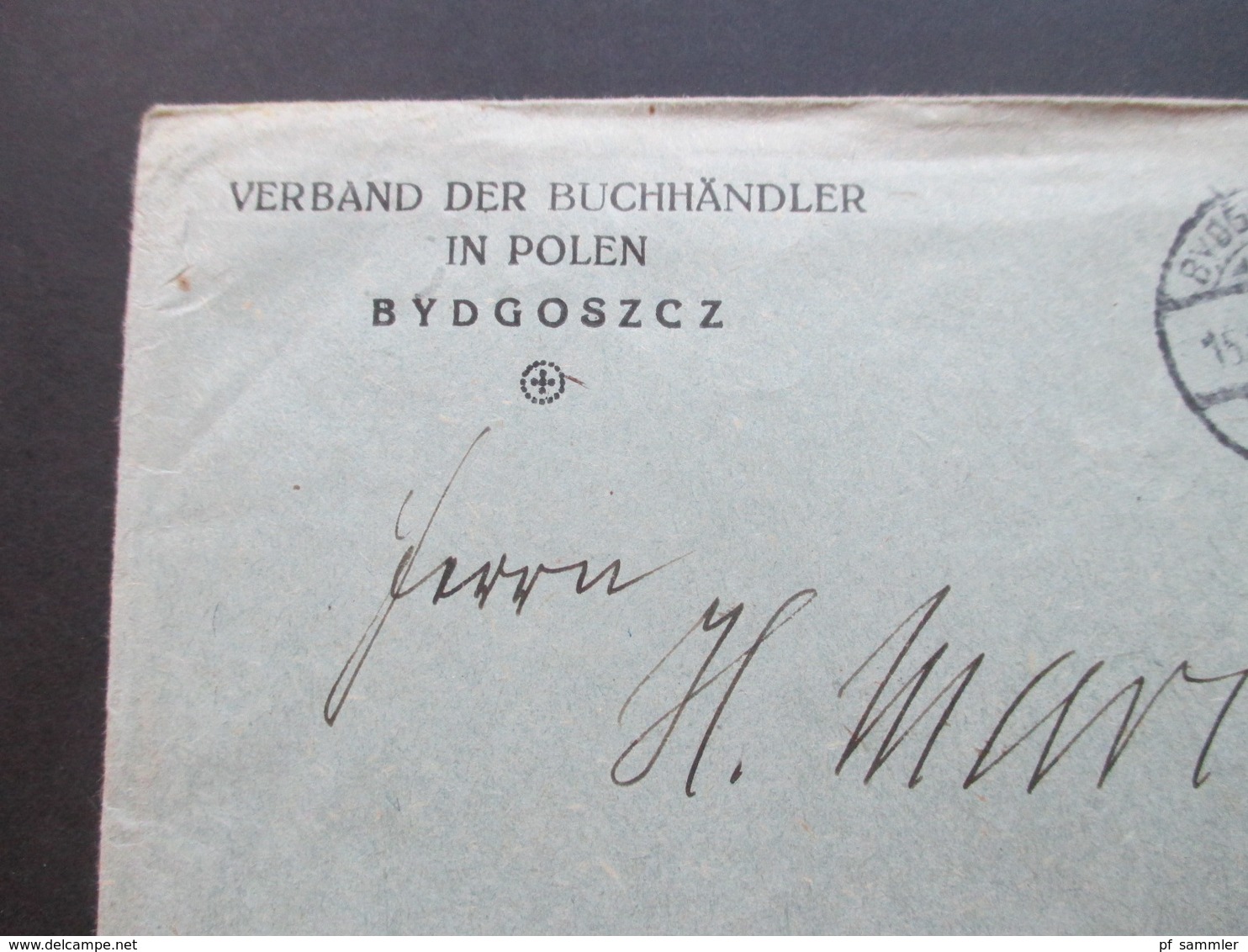 Polen 1928 Beleg Des Verband Der Buchhändler In Polen Bydgoszcz In Die Schweiz Gesendet!! Drucksache - Lettres & Documents