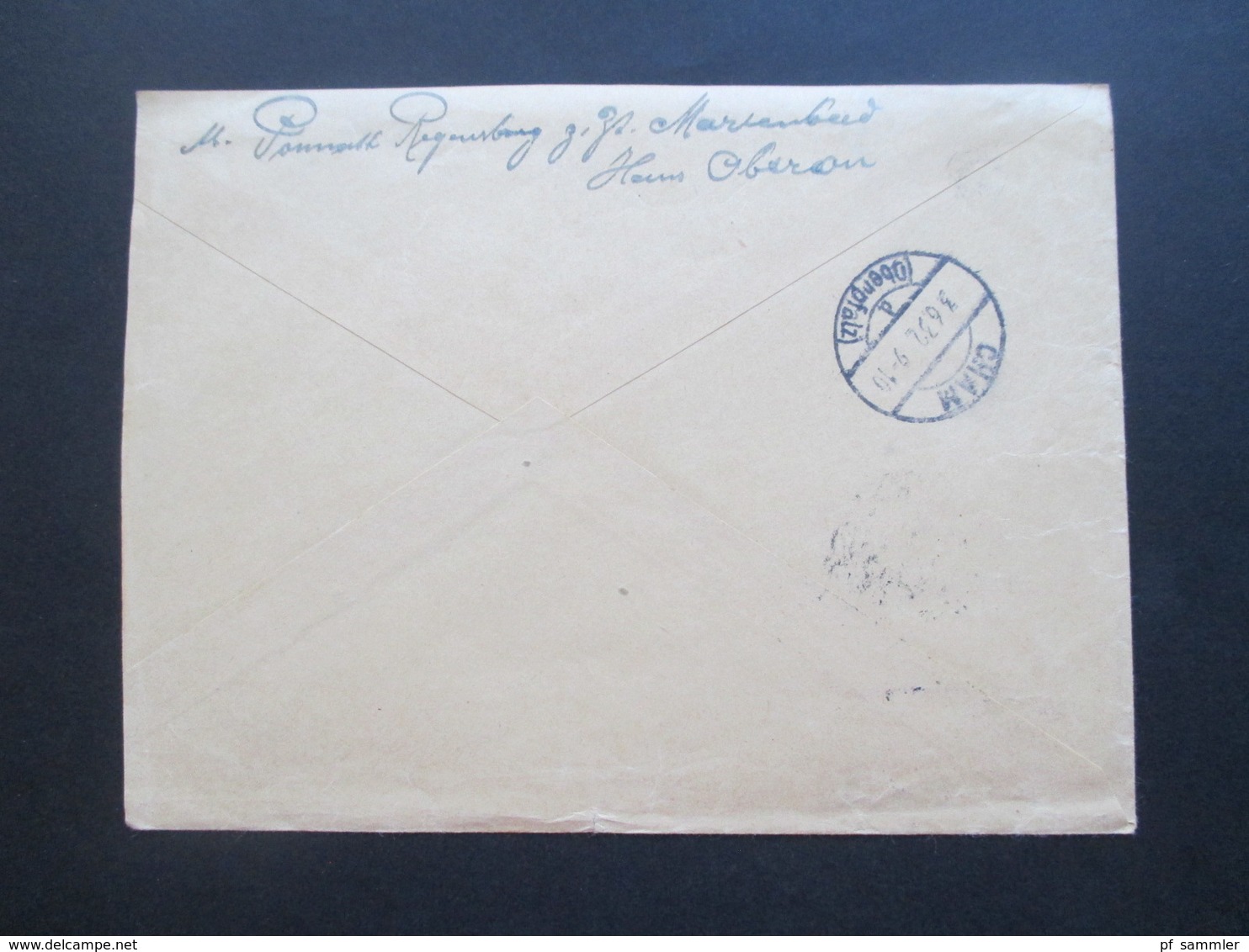 CSSR Böhmen 1933 Beleg Mit Michel Nr. 316 EF Nach Cham Zweisprachiger Stempel Marienburg Mit Ak Stempel - Brieven En Documenten