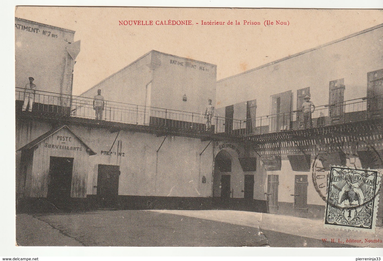 Carte Nouvelle Calédonie , Intérieur De La Prison + Timbre - New Caledonia