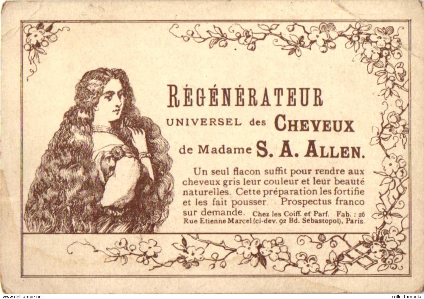 8 Cards Cheveux Hair Madame Allen Régénateur Universel Lithography  pré 1900  Illustr.Champenois