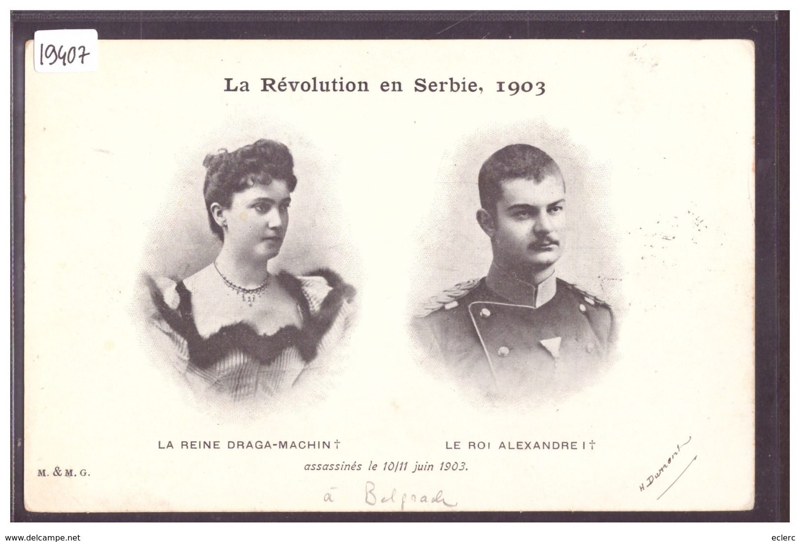 LA REVOLUTION EN SERBIE 1903 - LE ROI ET LA REINE ASSASSINES LE 10/11 JUIN 1903 - TB - Servië