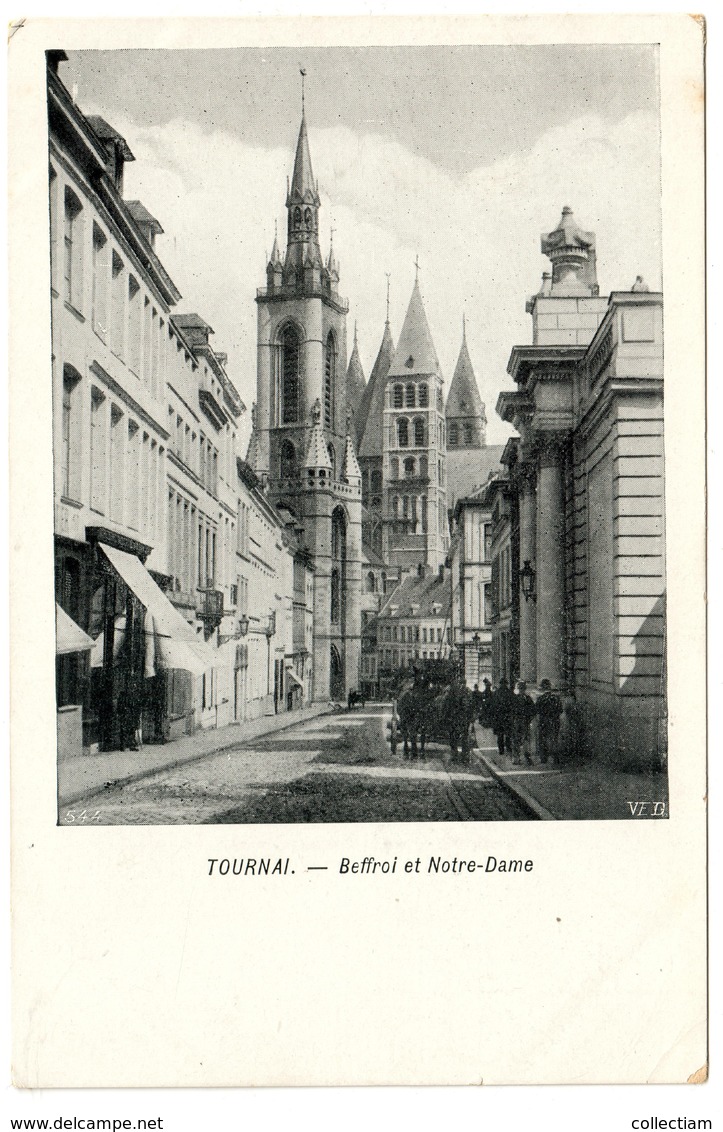 TOURNAI - Beffroi Et Notre-Dame - Dos Non Divisé - Tournai