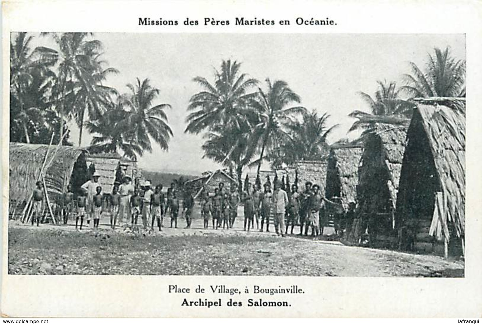 Pays Div-ref W305-oceanie -mission - Missions Des Peres Maristes -place Du Village A Bougainville -archipel Salomon - Solomon Islands