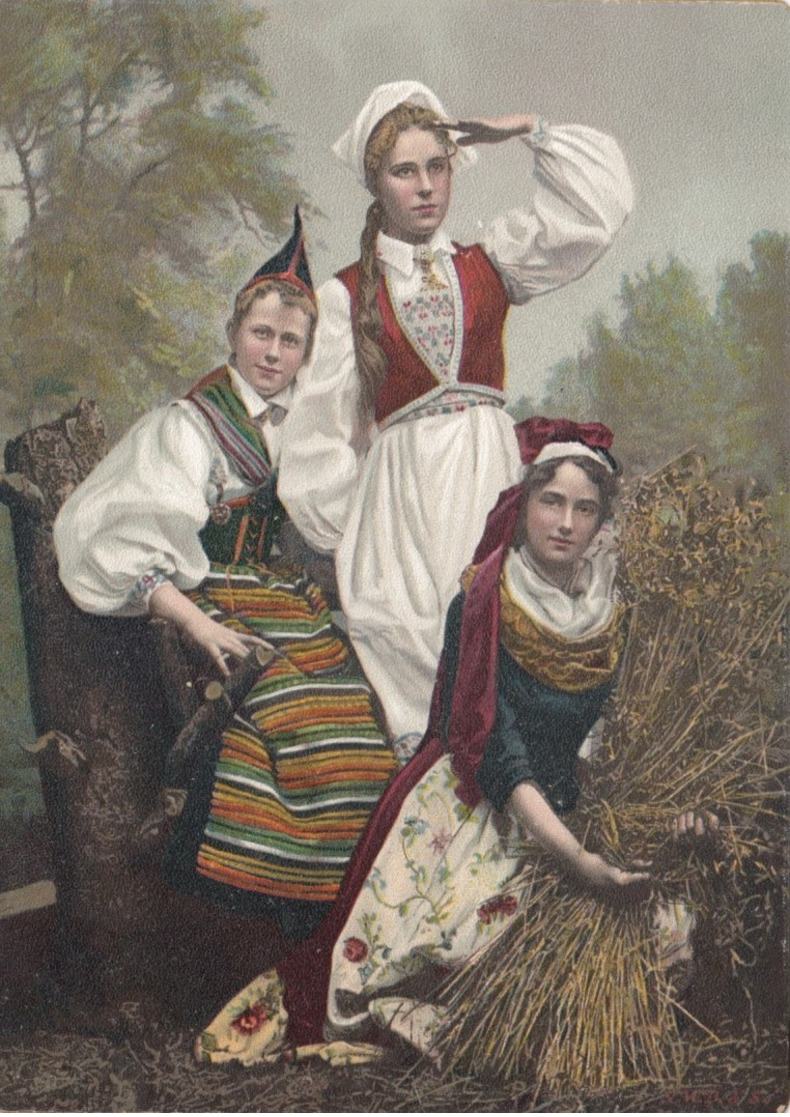 NORWAY , 1890s-1907 ; 3 Women #18 - Norvegia