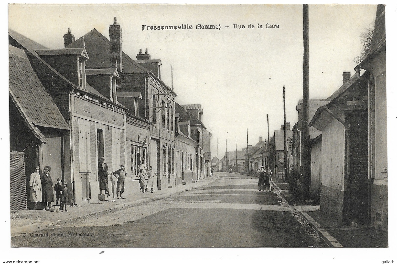 80-FRESSENNEVILLE-Rue De La Gare...1933   Animé - Autres & Non Classés