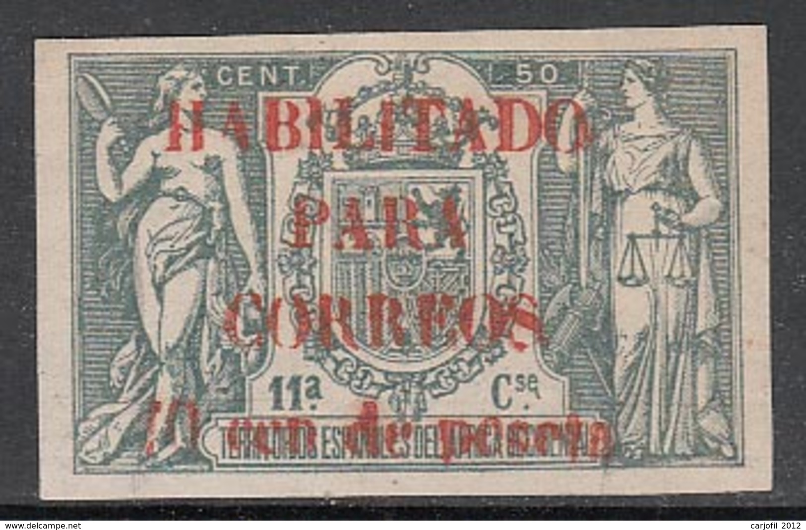 Guinea Sueltos 1909 Edifil 58AB * Mh  Fiscales Con Cifra De Control - Spanish Guinea