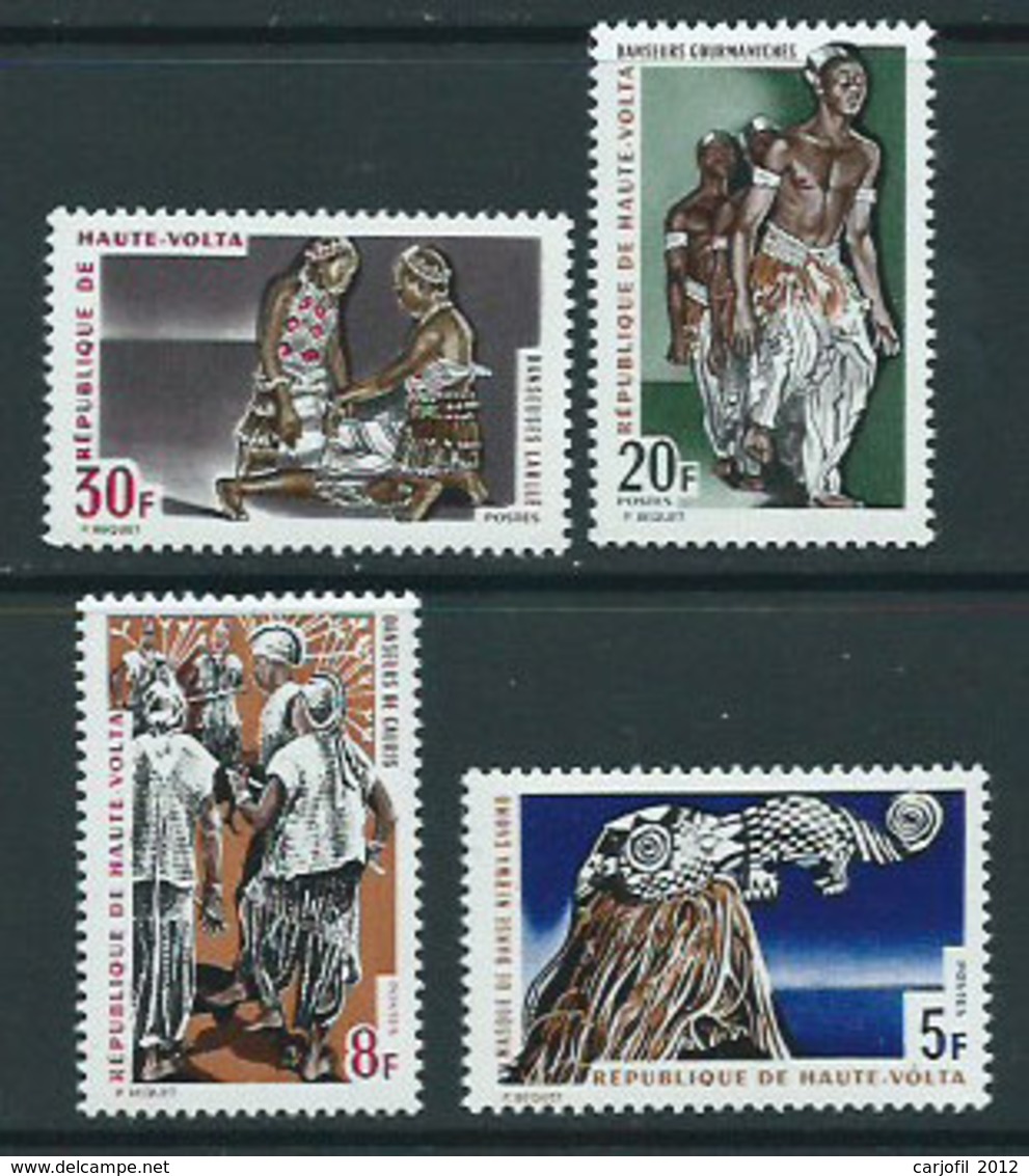 Alto Volta Correo Yvert 212/5 ** Mnh  Danzas - Upper Volta (1958-1984)