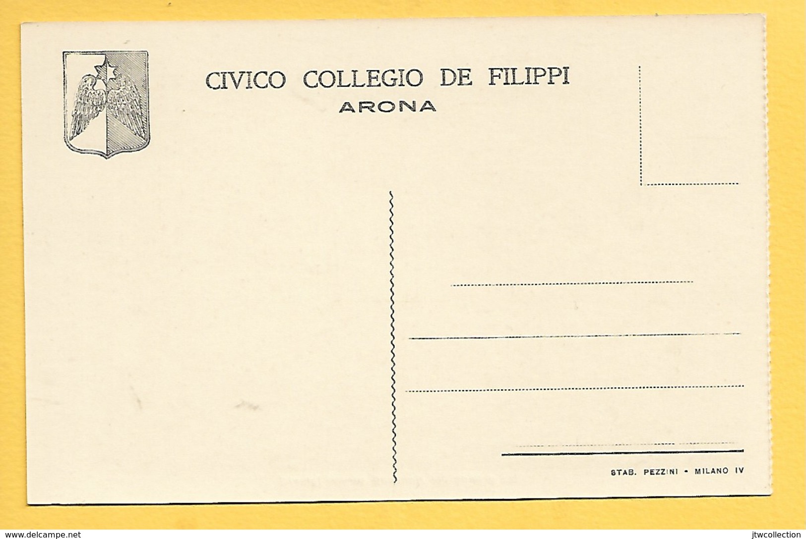 Arona (NO) - Civico Collegio De Filippi - Piccolo Formato - Non Viaggiata - Other & Unclassified