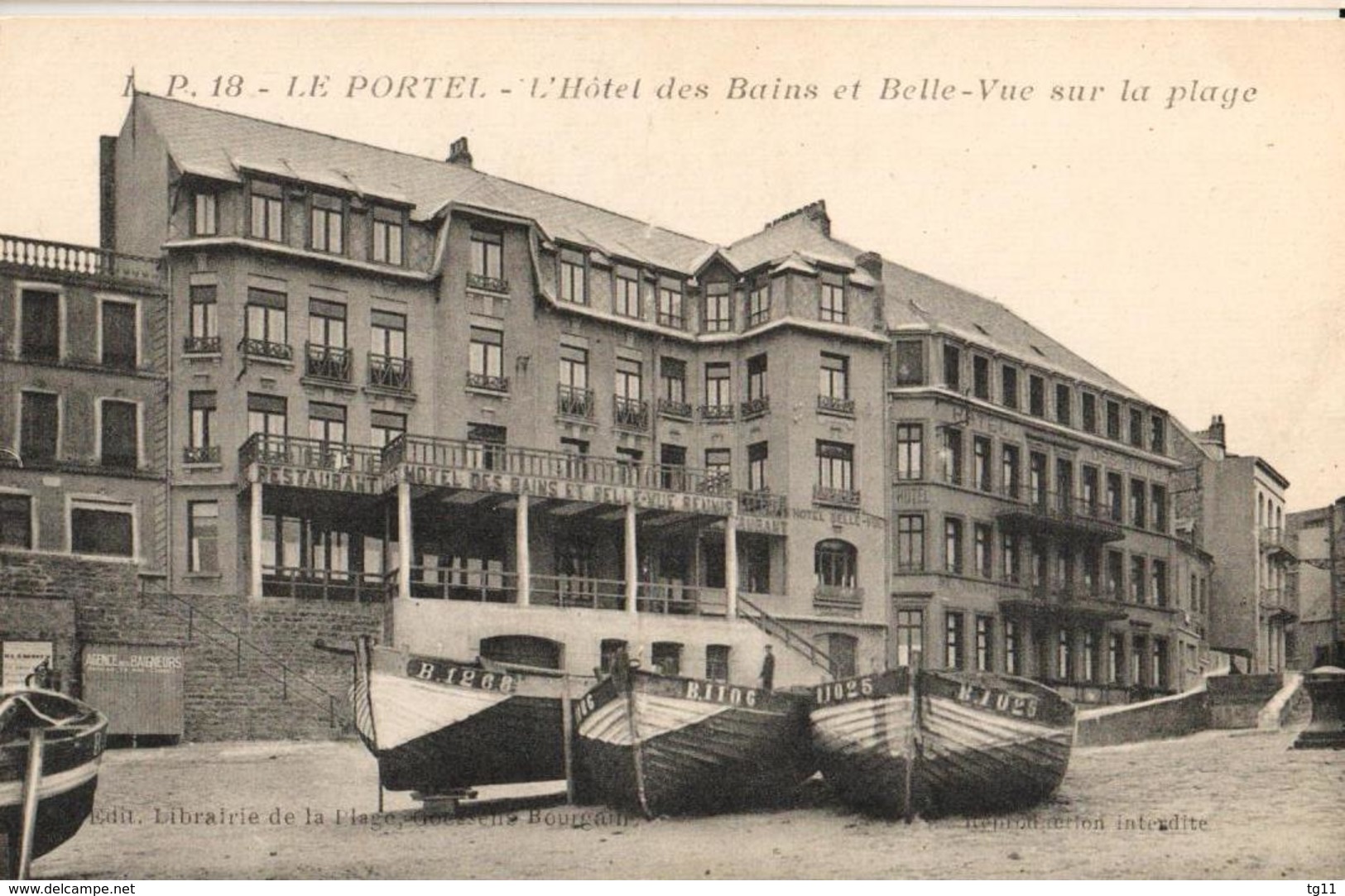 62 - LE PORTEL - L'HÔTEL DES BAINS ET BELLE-VUE SUR LA PLAGE - Le Portel