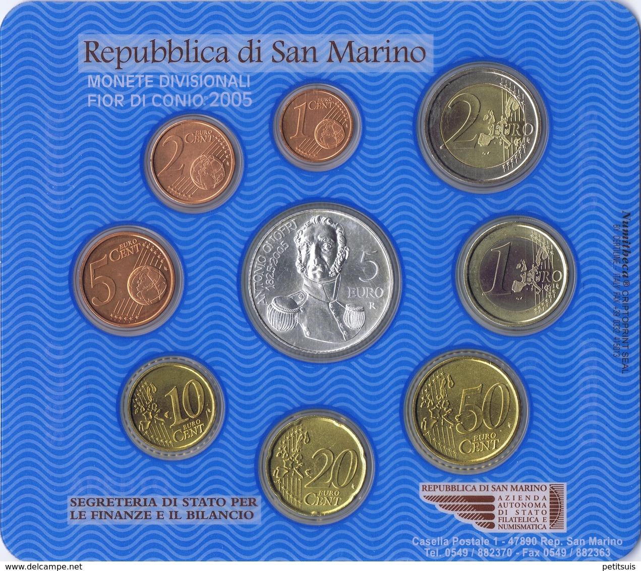 San Marino Euro Coins Set 2005 - San Marino