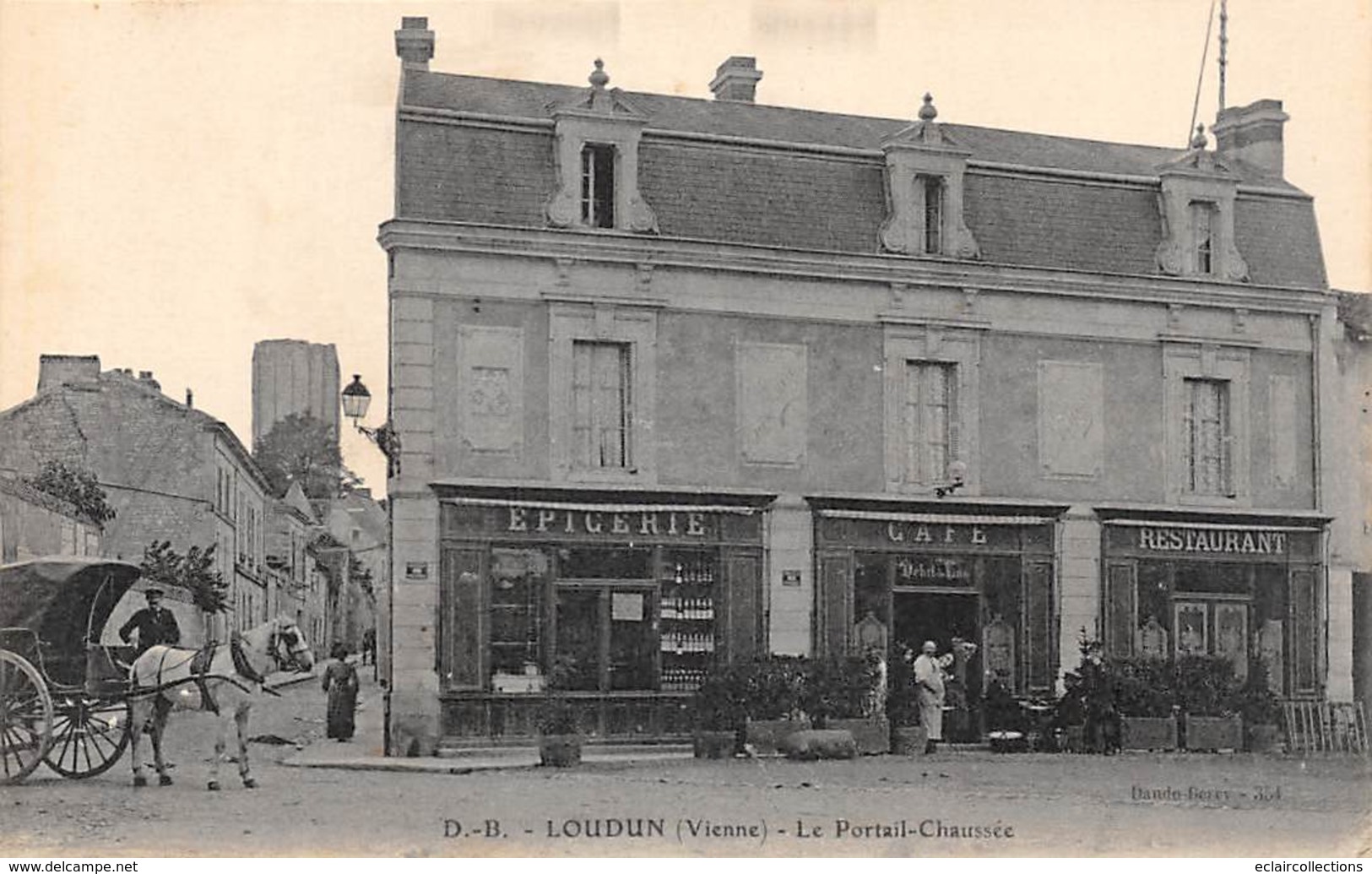 Loudun         86        Le Portail Chaussée. Epicerie Café Restaurant      (voir Scan) - Loudun