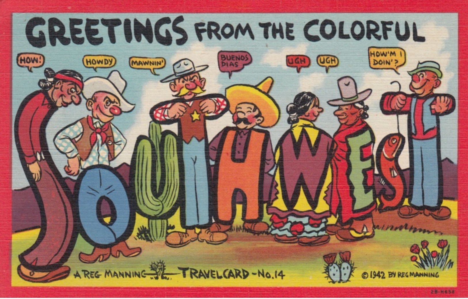 Native Americans ; Greetings From The SOUTHWEST , 30-40s - Native Americans