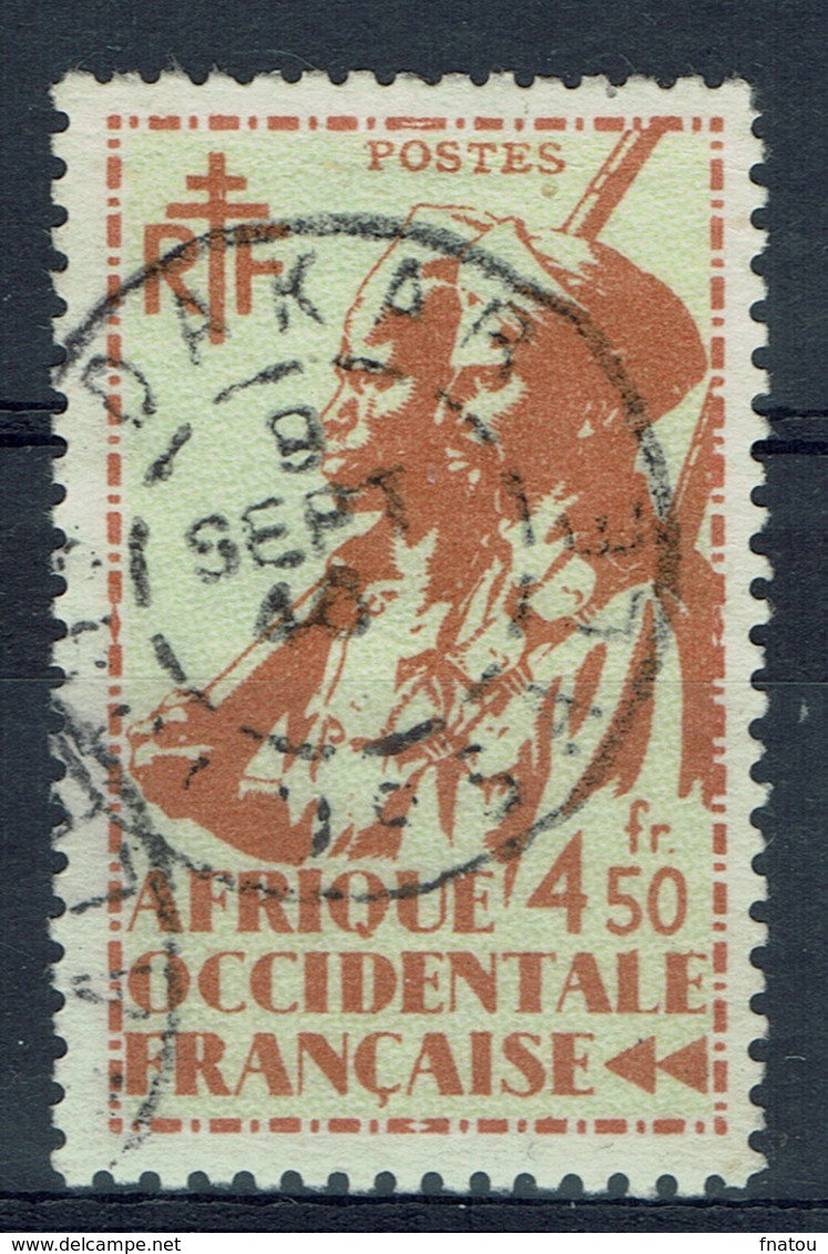 French West Africa (AOF), Senegalese Tirailleur And Mauritanian Horseman, 4f.50, 1945, VFU - Used Stamps