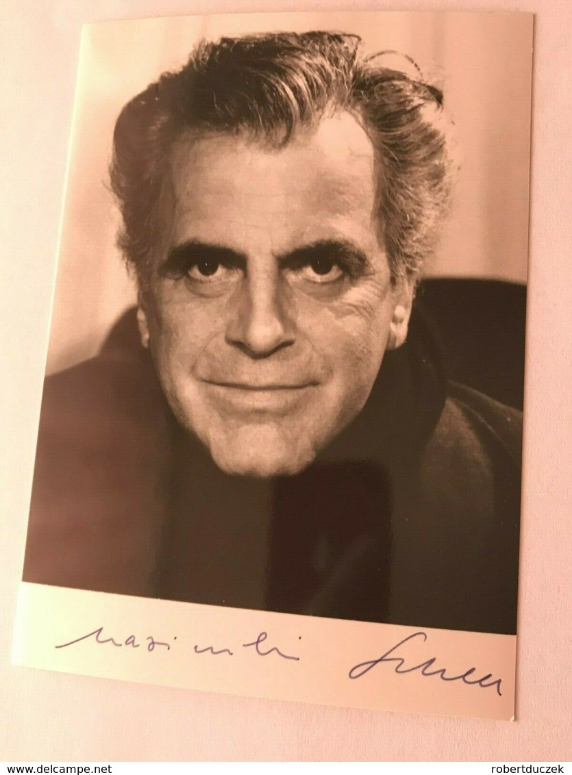 Maximillian Schell Actor Photo Autograph Hand Signed Authentic 10 X 15 Cm - Fotos Dedicadas