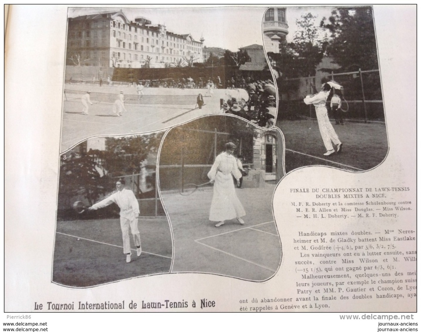 1905 TOURNOI LAWN-TENNIS À NICE -  GRAND PALAIS CONCOURS HIPPIQUE DE PARIS - CONCOURS HIPPIQUE DE PAU - ROSCOFF - Riviste - Ante 1900