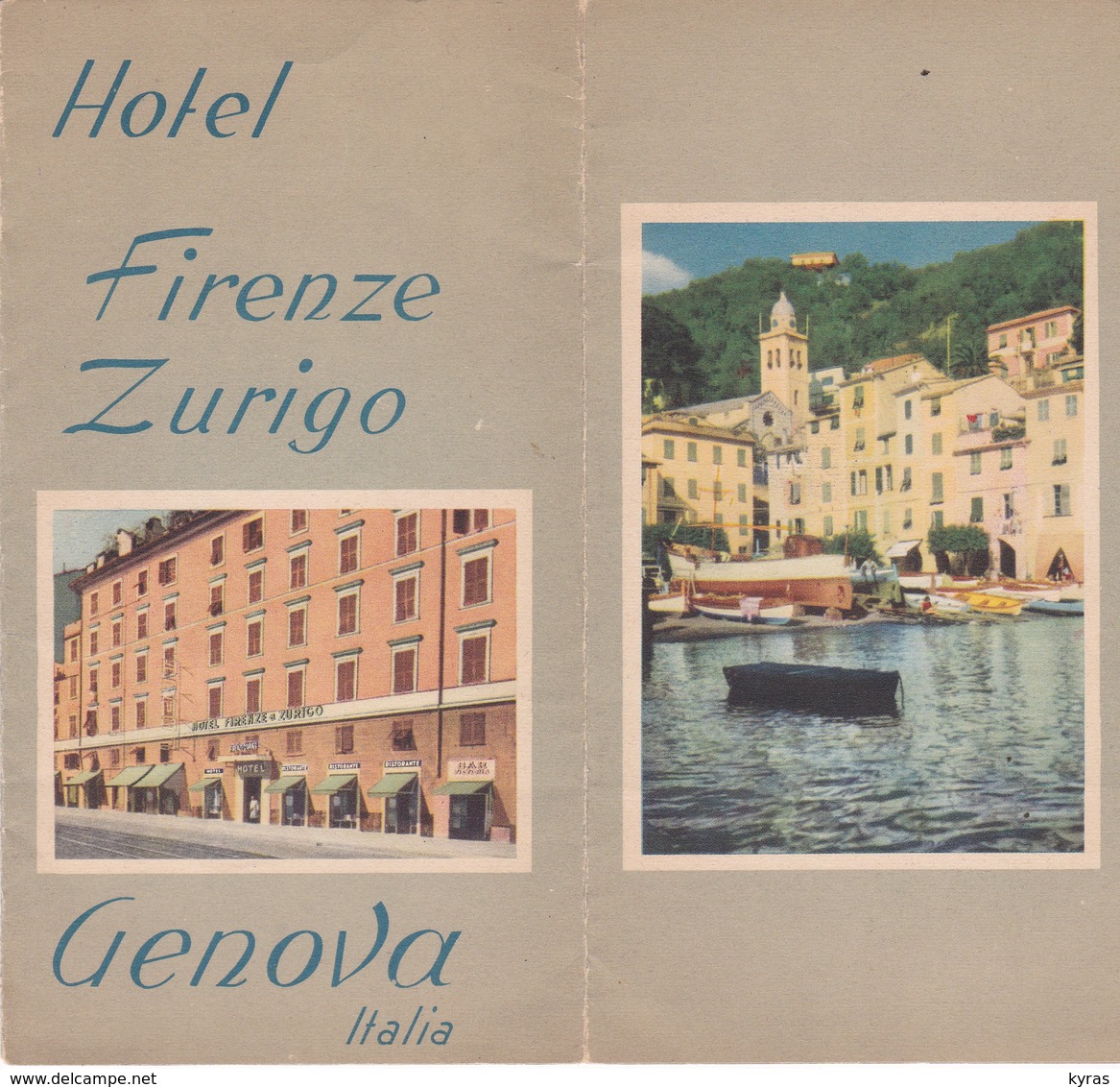 Guide Touristique 9,5 X 17,5 (ouvert 17,5x 38 ) Hôtel Firenze Zurigo. GENOVA - Dépliants Touristiques