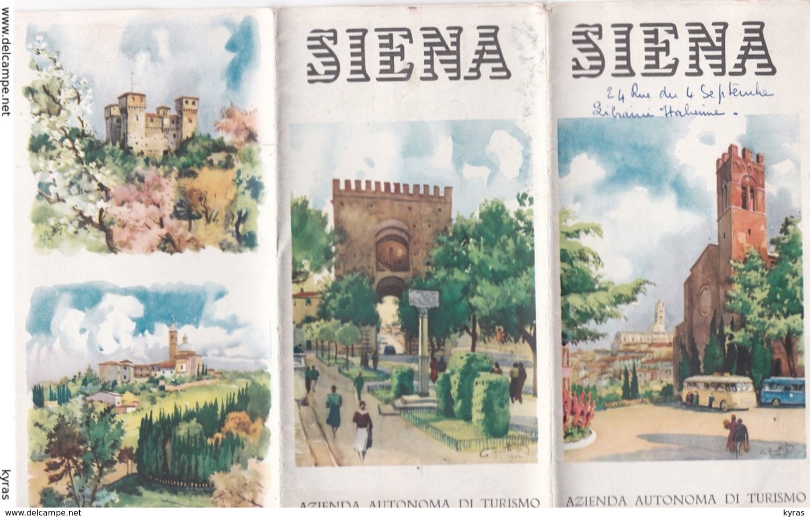 Guide Touristique 9,5cm X 18cm (ouvert 36 Cmx 55 Cm) SIENA  (Sienne) - Dépliants Touristiques
