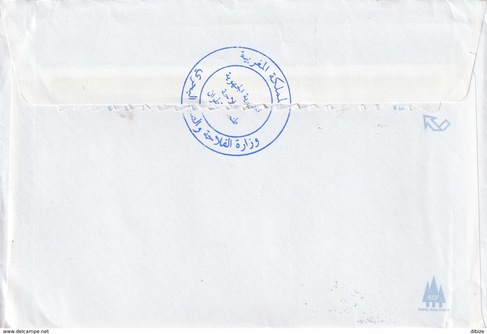 Maroc. Lettre De 2011 Postée Avec Vignette Postale. Cachets De Tanger.  Publicité Le Maroc Vert. Cachets Administratifs. - Maroc (1956-...)