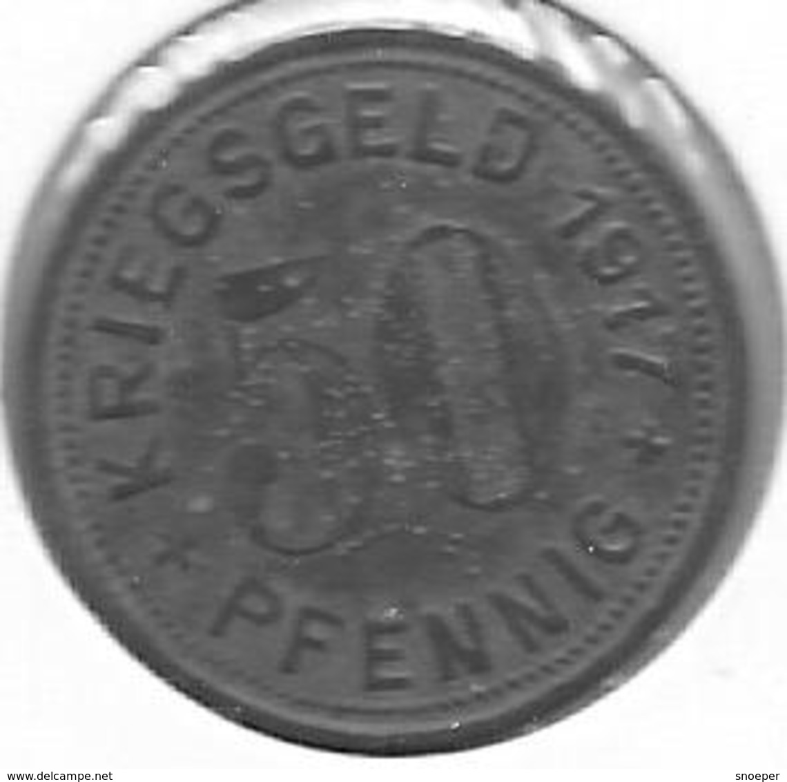 *notgeld   Mettmann 50 Pfennig 1917 Zn  333.3b - Autres & Non Classés