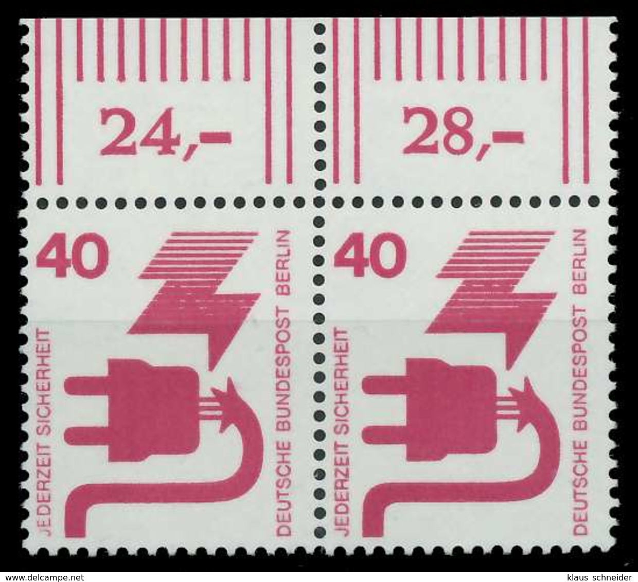 BERLIN DS UNFALLV Nr 407 Postfrisch WAAGR PAAR ORA X8ED2FE - Unused Stamps