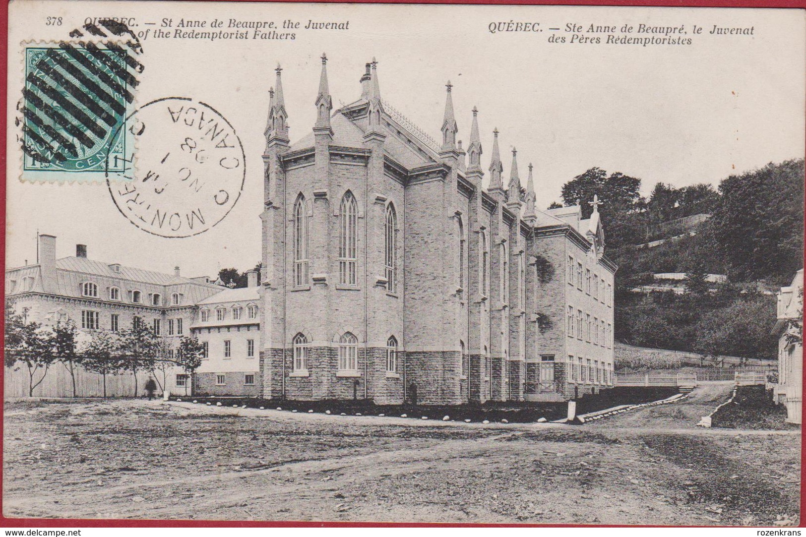 Canada Quebec Ste. Anne De Beaupré Le Juvenat Des Peres Redemptoristes Old Postcard 1908 - Ste. Anne De Beaupré