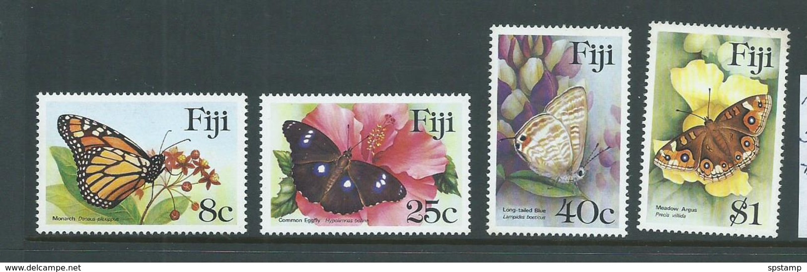 Fiji 1985 Butterfly Set Of 4 MNH ,  40c & $1 With Small Faults - Fiji (1970-...)