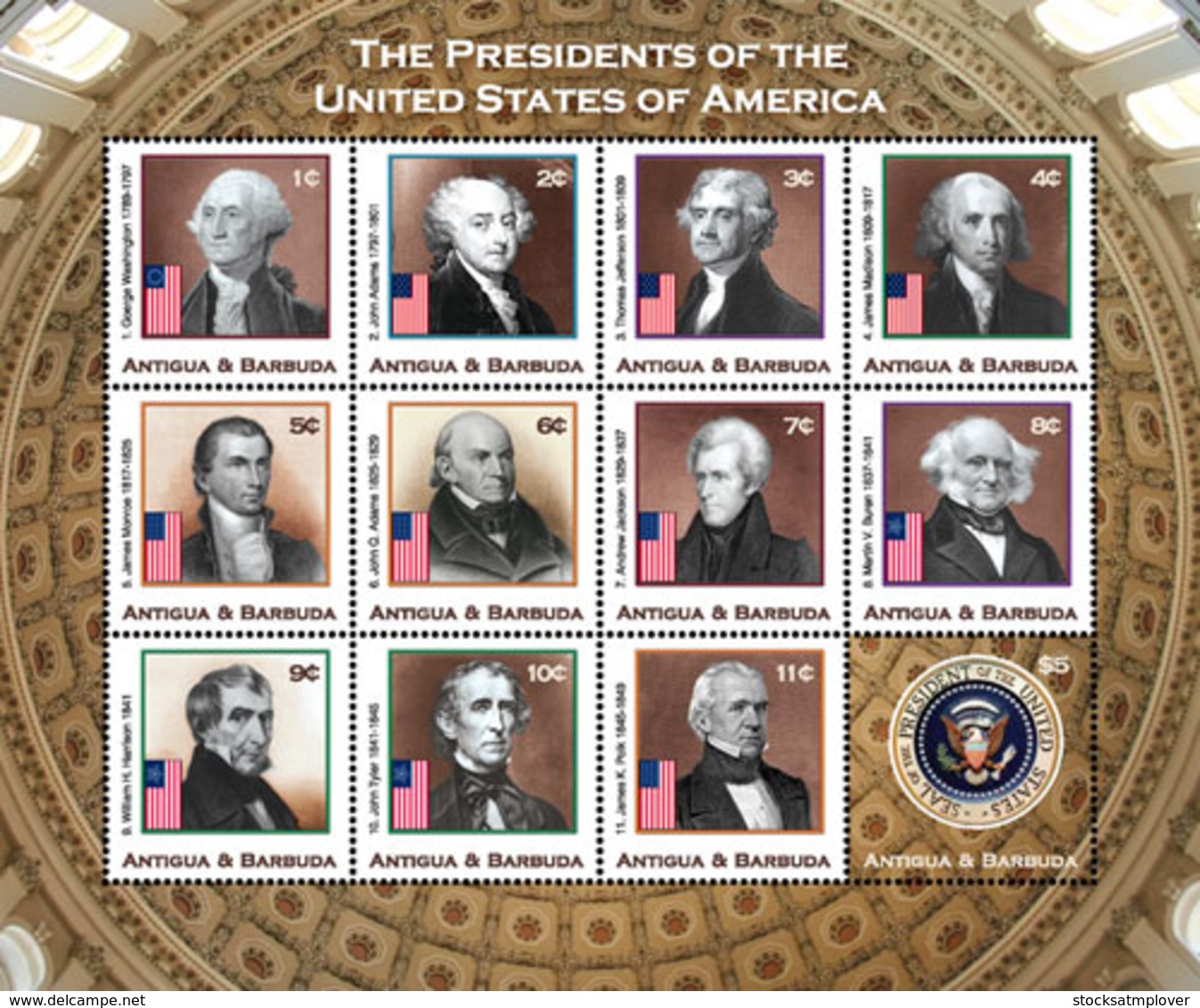 Antigua  2018   U.S. PRESIDENTS WASHINGTON  I201903 - Antigua And Barbuda (1981-...)