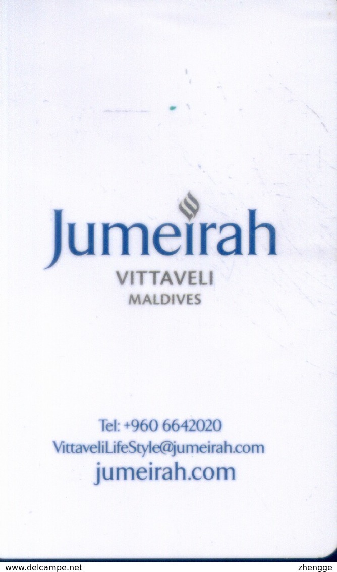 Maldives Hotel Key, Jumeirah Vittaveli (1pcs) - Hotelkarten