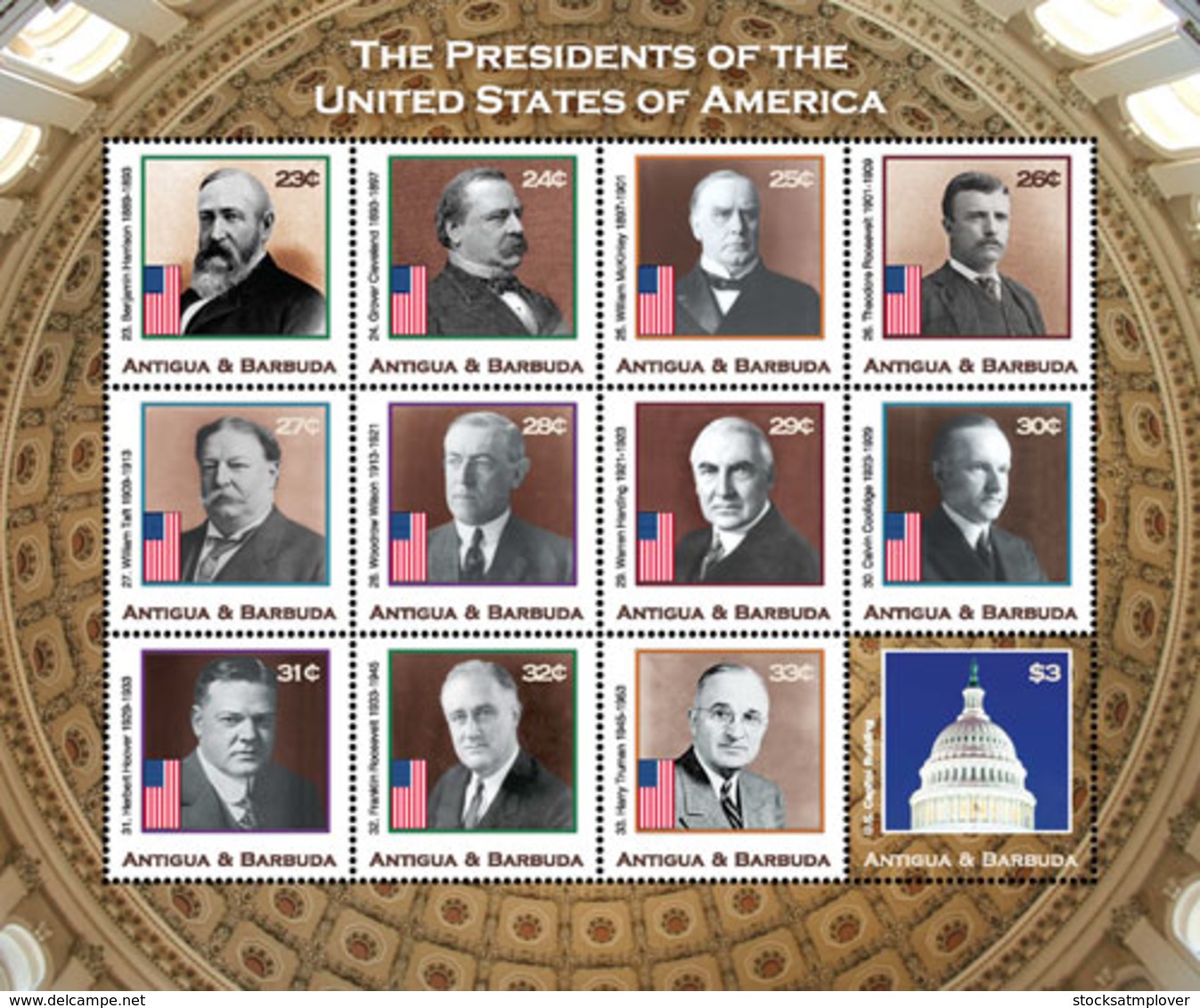 Antigua  2018   U.S. PRESIDENTS  HARRISON - TRUMAN   I201903 - Antigua And Barbuda (1981-...)