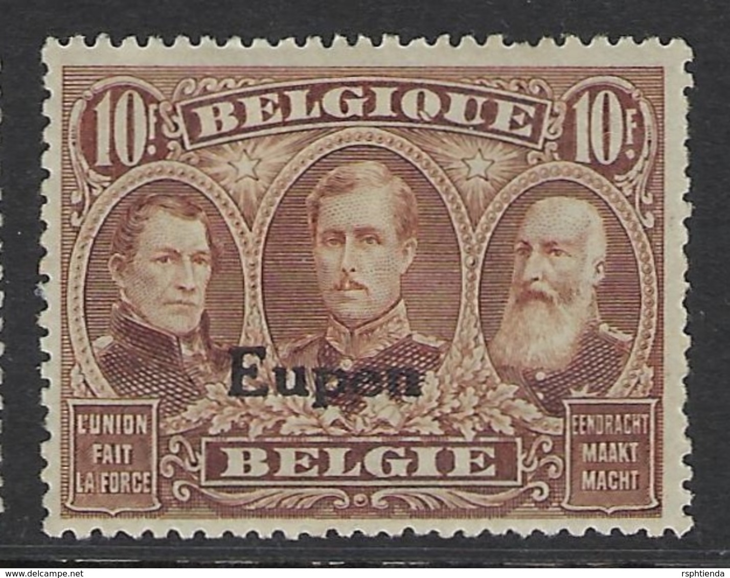 BELGIUM 1920 EUPEN 10Fr Nº 21 *MH - OC55/105 Eupen & Malmédy