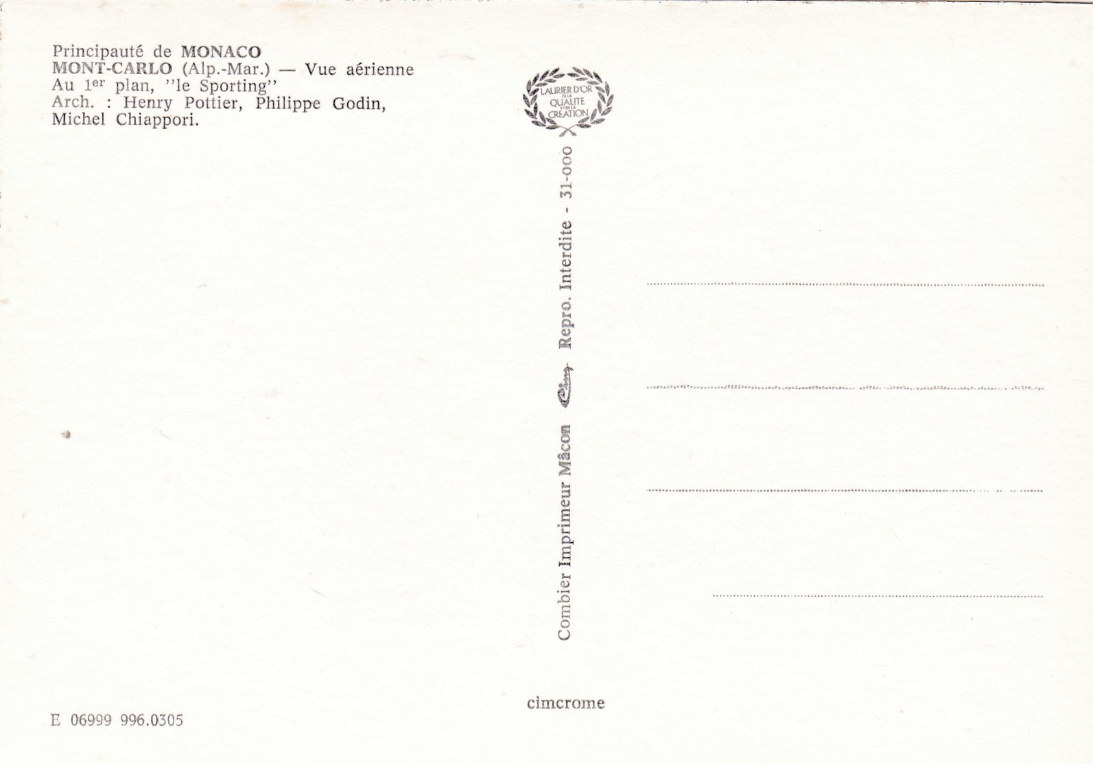 Modern Post Card Of Monte-Carlo,Monaco,L66. - Monte-Carlo