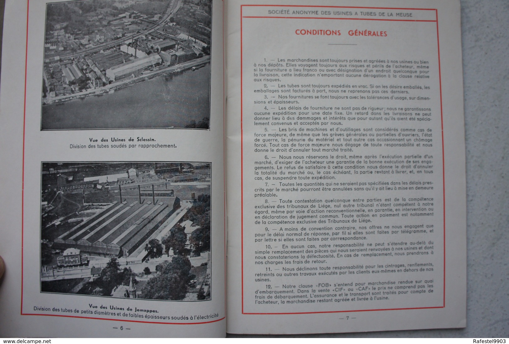 Cataloguex2 FLEMALLE HAUTE Sclessin Jemappes Usine à Tubes De La Meuse Tuyauterie Et Assemblages Catalogue D Et G39 - Zonder Classificatie