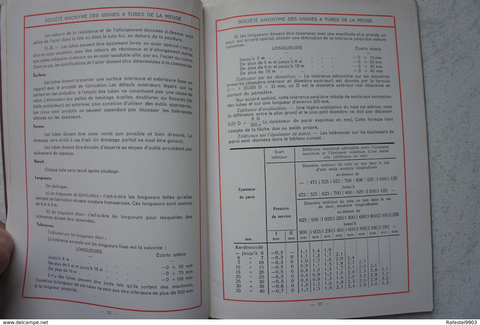 Cataloguex2 FLEMALLE HAUTE Sclessin Jemappes Usine à Tubes de la Meuse Tuyauterie et assemblages Catalogue D et G39