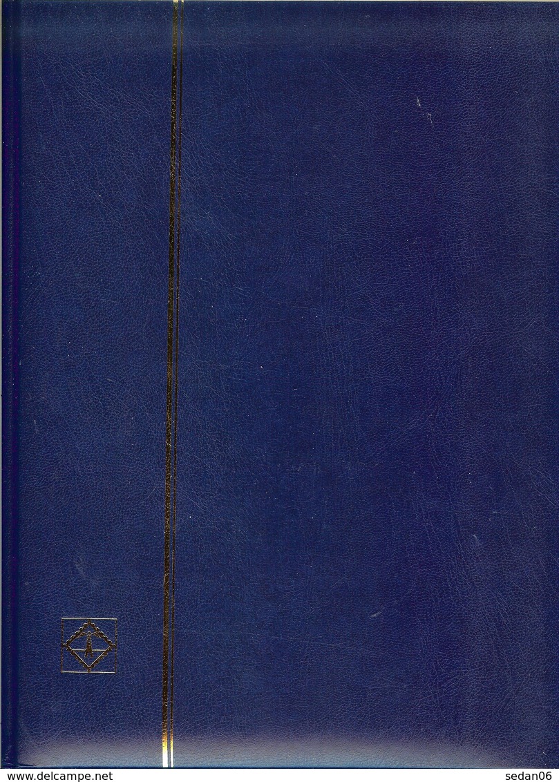 LEUCHTTURM - CLASSEUR LSP 4/15 (30 Pages Fond Noir), Couverture Ouatinée De Couleur Bleue - Grand Format, Fond Noir