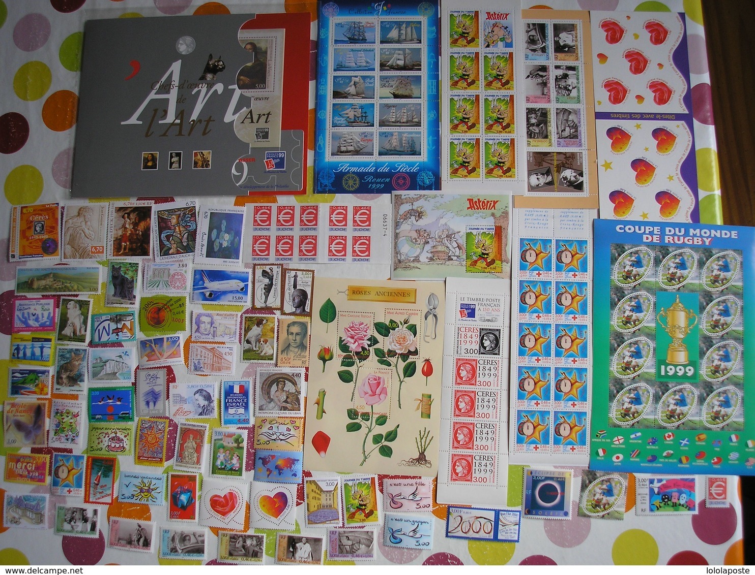 FRANCE -ANNEE Complète 1999 ** Avec PA Et Services - 60 Timbres, 5 Blocs Et 6 Carnets Départ Bien Inférieur à La Faciale - 1990-1999