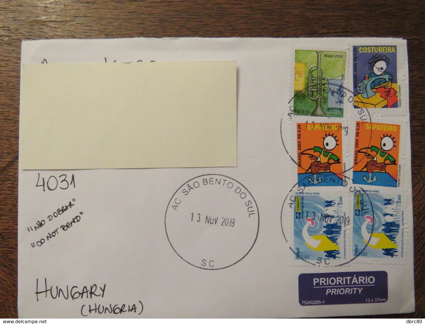 Brazil, Priority Letter To Hungary, Scouts 2003, Children Drawings 2005, - Used Stamps