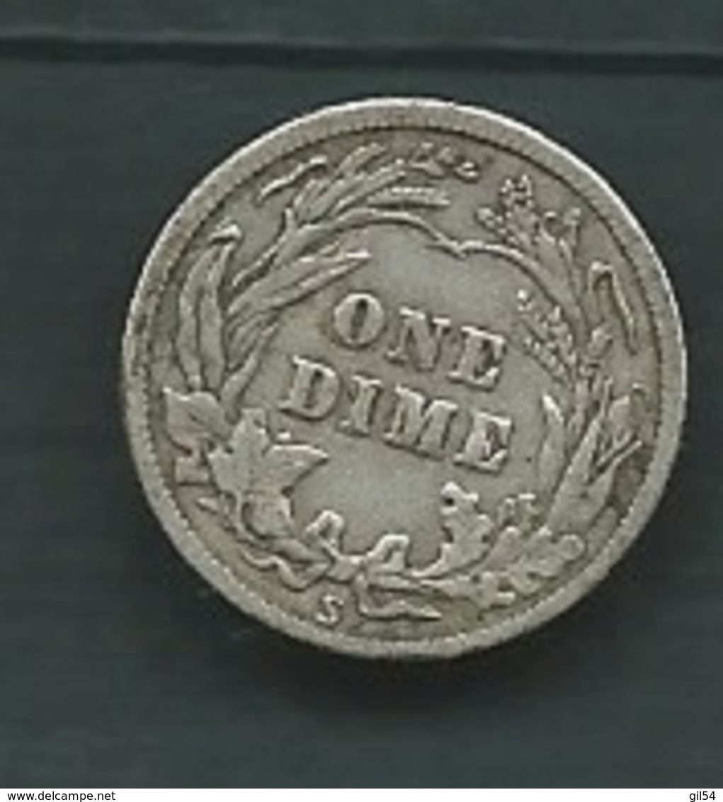 1916 - Etats-Unis - USA - BARBER DIME, Argent, Silver, -  Laupi 11703 - 1892-1916: Barber