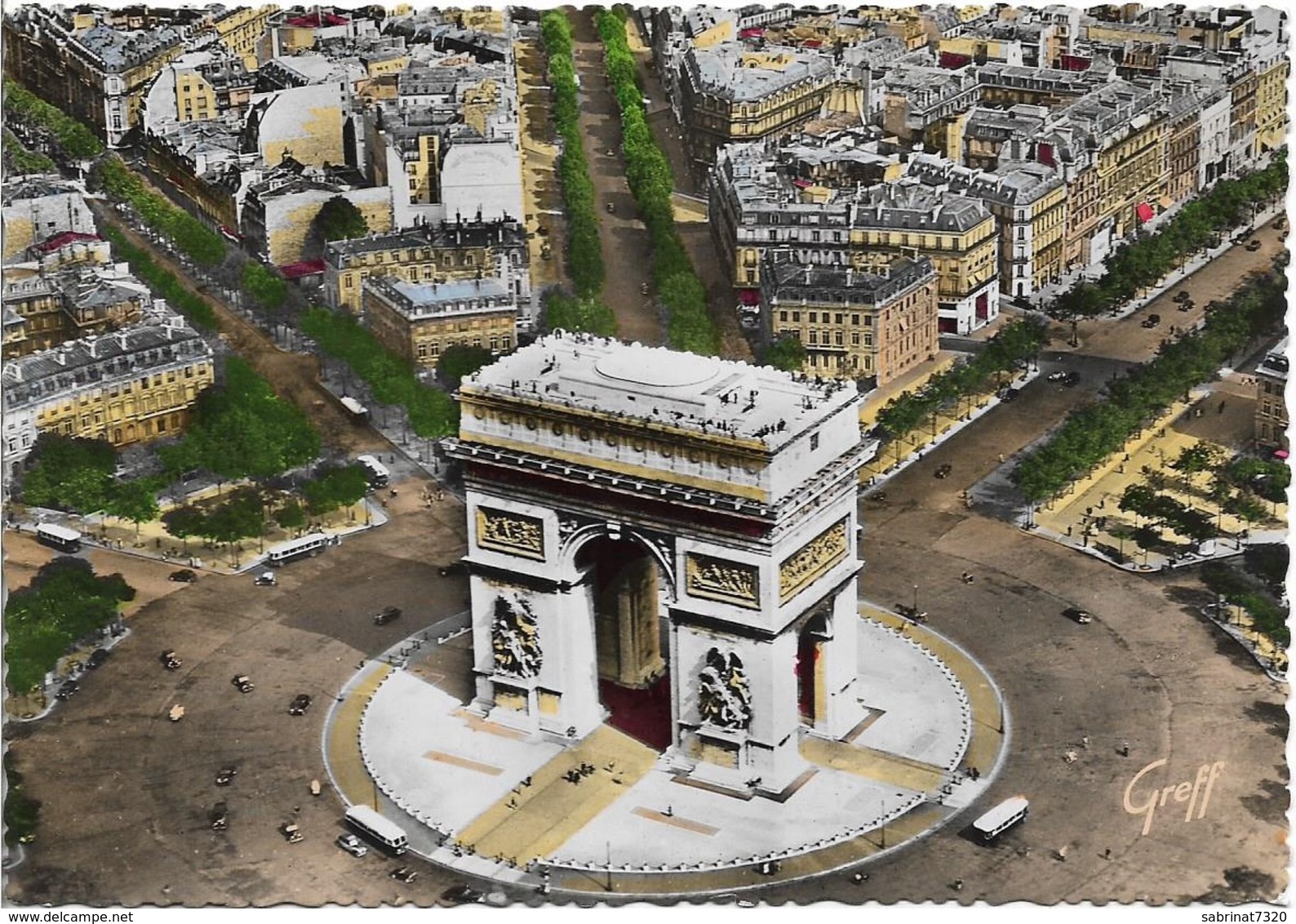 PARIS Vue Aérienne Arc De Triomphe De L'Etoile - Triumphbogen
