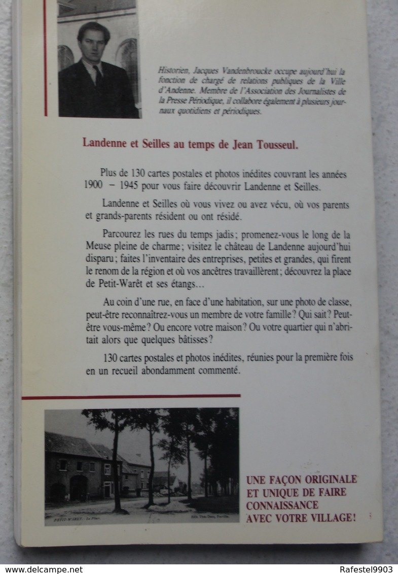 Livre LANDENNE Et SEILLES Au Temps De Jean Tousseul Région Andenne Prov Namur - Autres & Non Classés