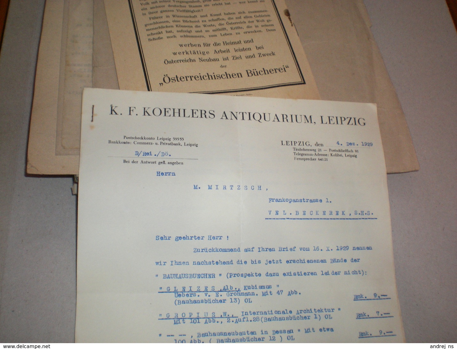 K F Koehlers Antiquarium Leipzig 1929 - Ambachten