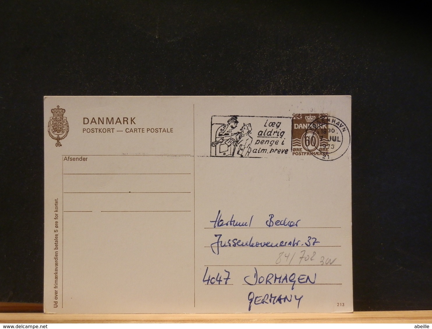 84/702  3 CP    DANMARK - Postal Stationery