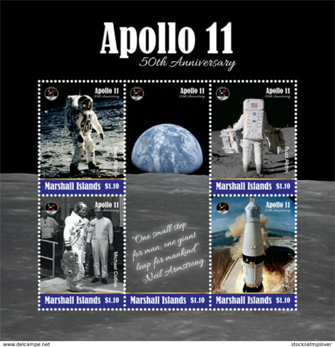 Marshall  Islands 2019  Apollo 11  Landing On The Moon ,space   I201903 - Marshall Islands