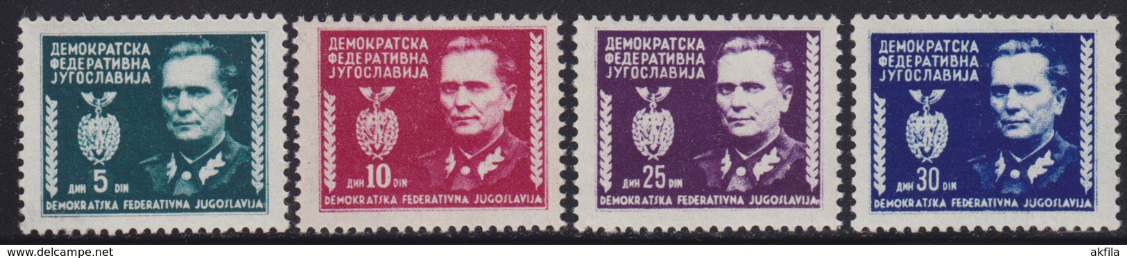 Yugoslavia 1945 Marshal Tito, MNH (**) Michel 454-457 - Nuovi
