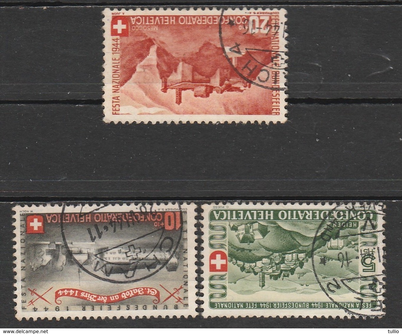 Helvetia 1944 Cancelled At A - Usati