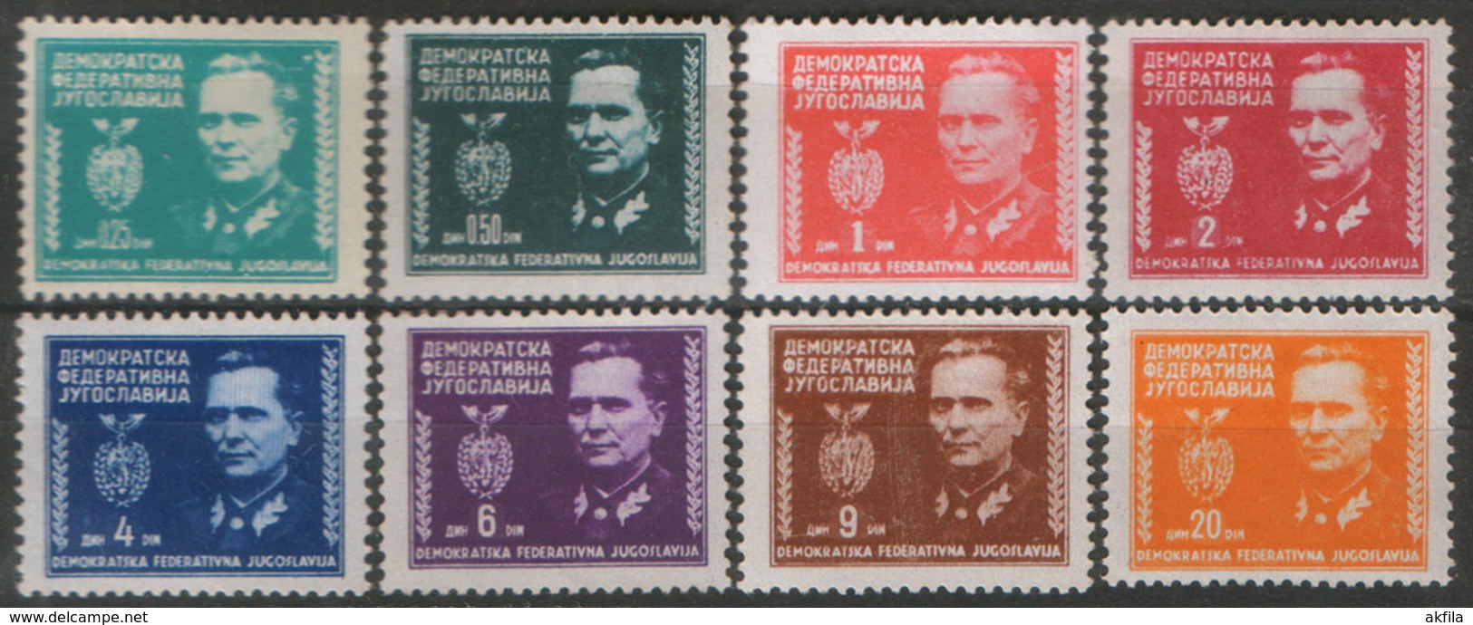 Yugoslavia 1945 Marshal Tito, MNH (**) Michel 461-468 - Nuovi