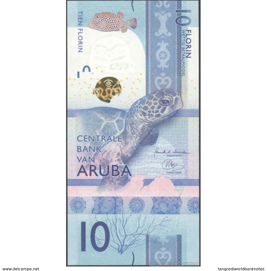 TWN - ARUBA NEW - 10 Florin 1.1.2019 Prefix A UNC - Aruba (1986-...)