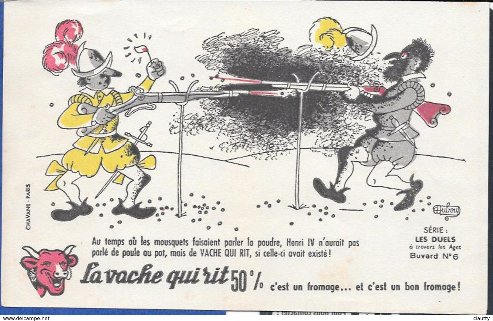 Buvard La Vache Qui Rit , Série Les Duels à Travers Les âges N°06/10 - Collections, Lots & Séries