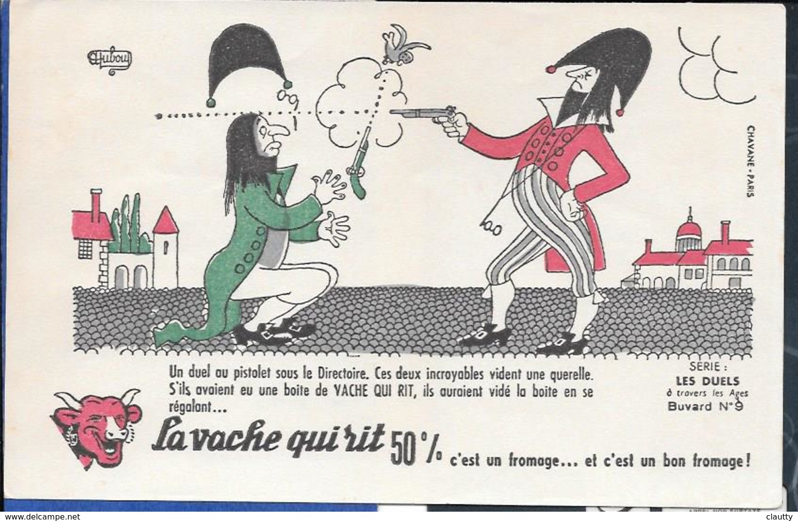 Buvard La Vache Qui Rit , Série Les Duels à Travers Les âges N°09/10 - Collections, Lots & Series