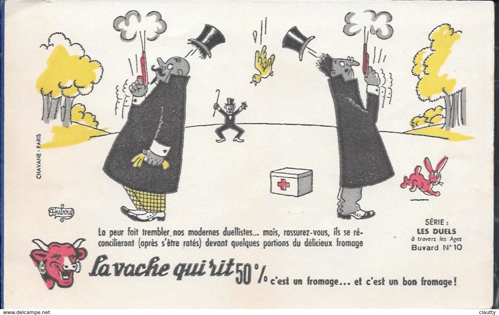 Buvard La Vache Qui Rit , Série Les Duels  N°10/10 - Collections, Lots & Séries